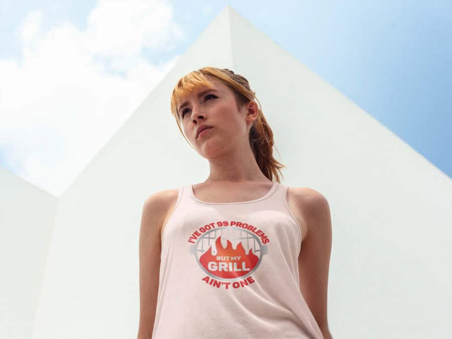 99 Problems, But My Grill Ain't One - Women's Flowy Tank Top - Image 3